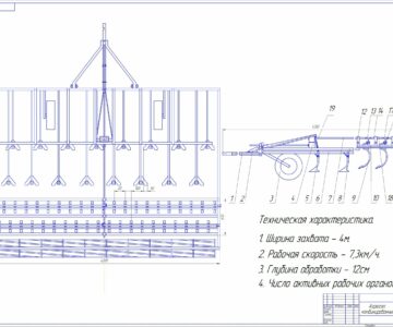 Чертеж Комбинированный агрегат КПА-5