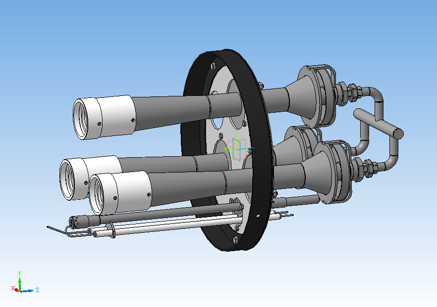 3D модель Блок горелок ИУ-65