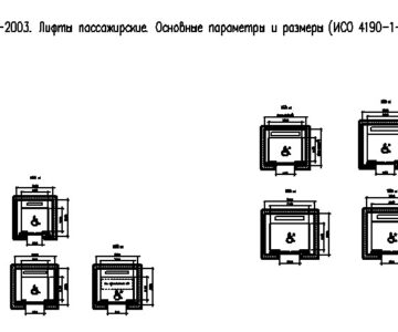 Чертеж Лифты по ГОСТ 5746-2003