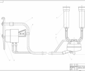 Чертеж Механизация МТФ на 200 голов с разработкой линии доения и первичной обработки молока с разработкой доильного аппарата