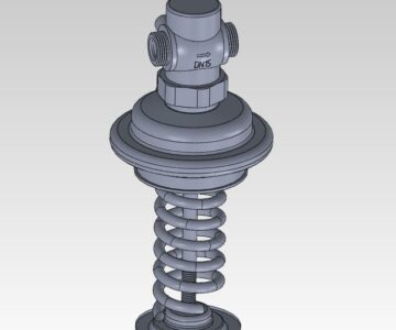 3D модель Danfoss регулятор давления "до себя" AVA 15