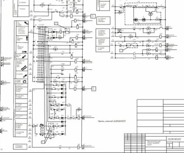 Чертеж Принципиальная электрическая схема привода подач 2620В.380.002 горизонтально-расточного станка 2620