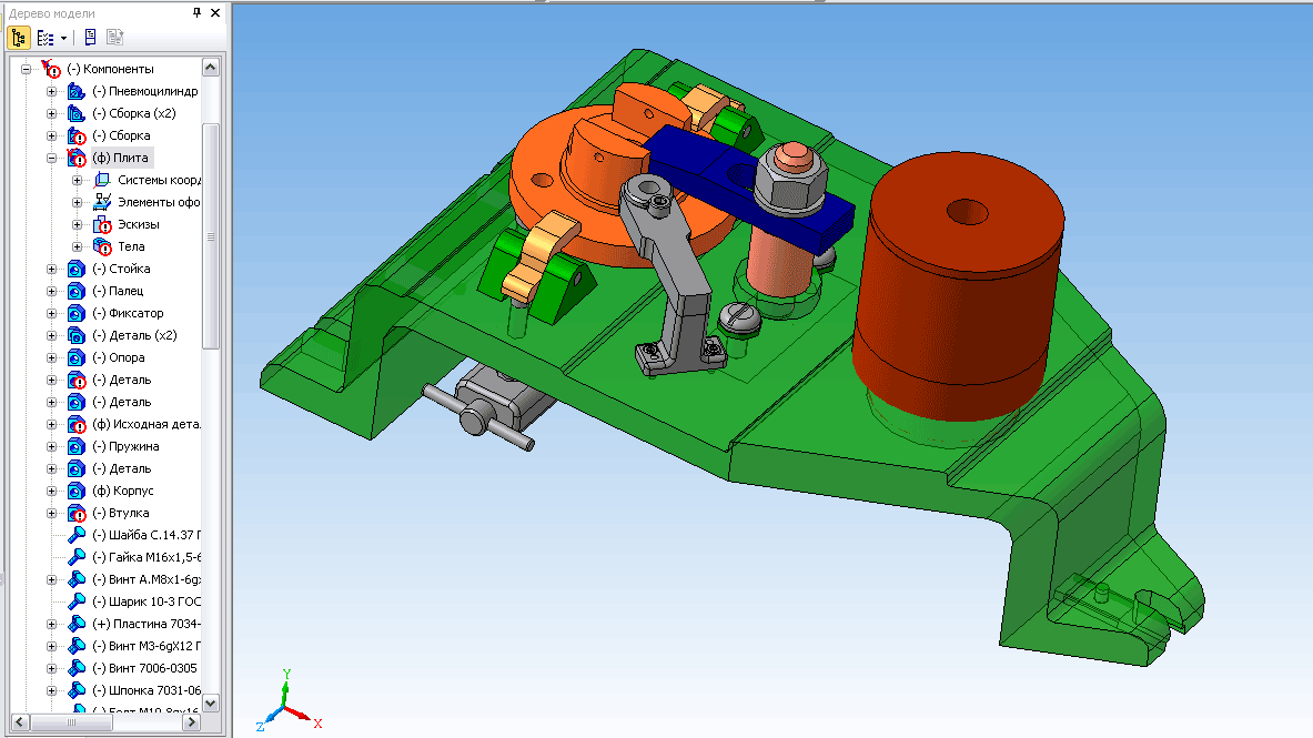 3D модель Приспособление сверлильное 3D сборка