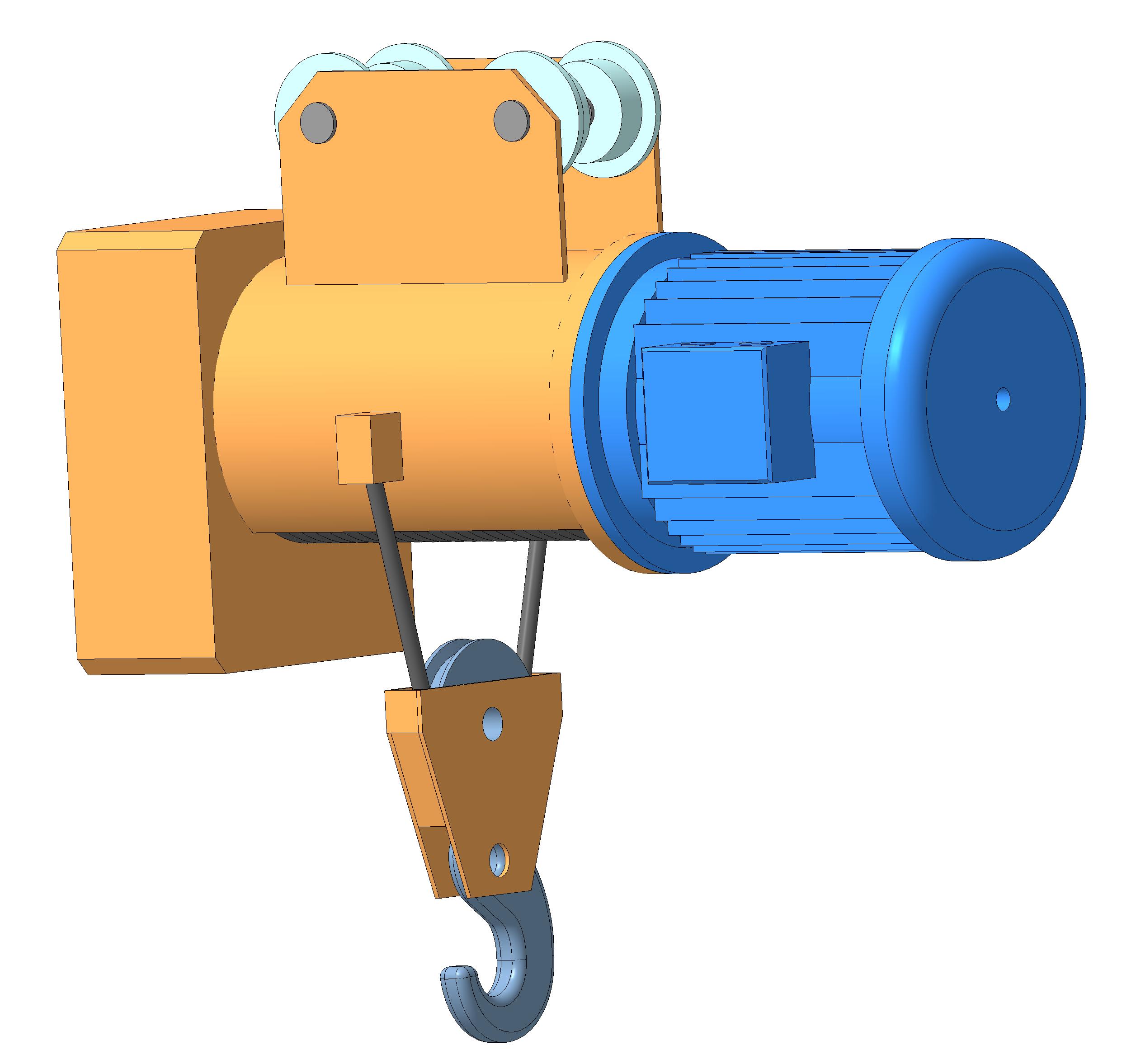 3D модель Электроталь г/п 0,5т 3D сборка