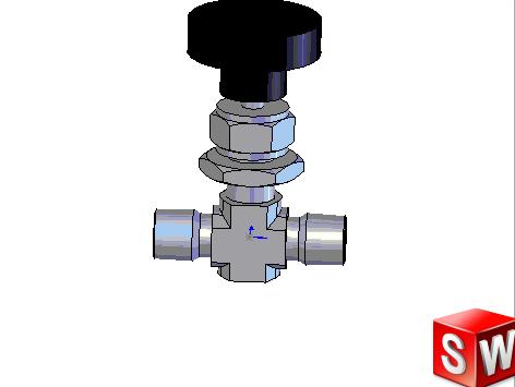 3D модель Вентиль игольчатый SS-1VM4 (Swagelok)