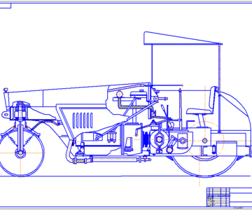 Чертеж Каток самоходный тяжелый