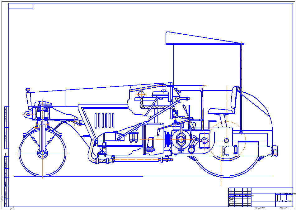 Чертеж Каток самоходный тяжелый