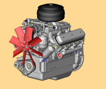 3D модель 3D модель двигателя ЯМЗ-236