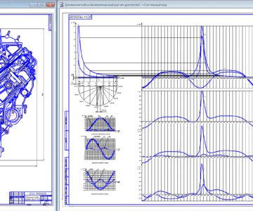 Чертеж Динамический и кинематический расчет двигателя КамАЗ-740.10