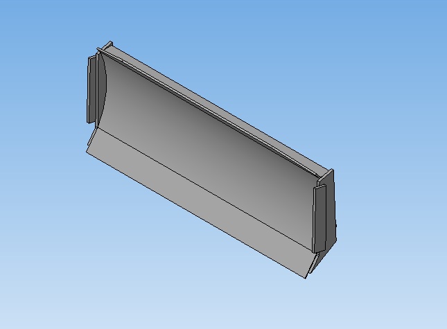 3D модель ЗD Модель отвала бульдозерного неповоротного