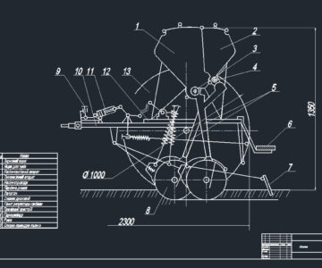 3D модель Рядовая сеялка для посева семян конопли