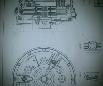 Чертеж Двухдисковое сцепление МАЗ-5335