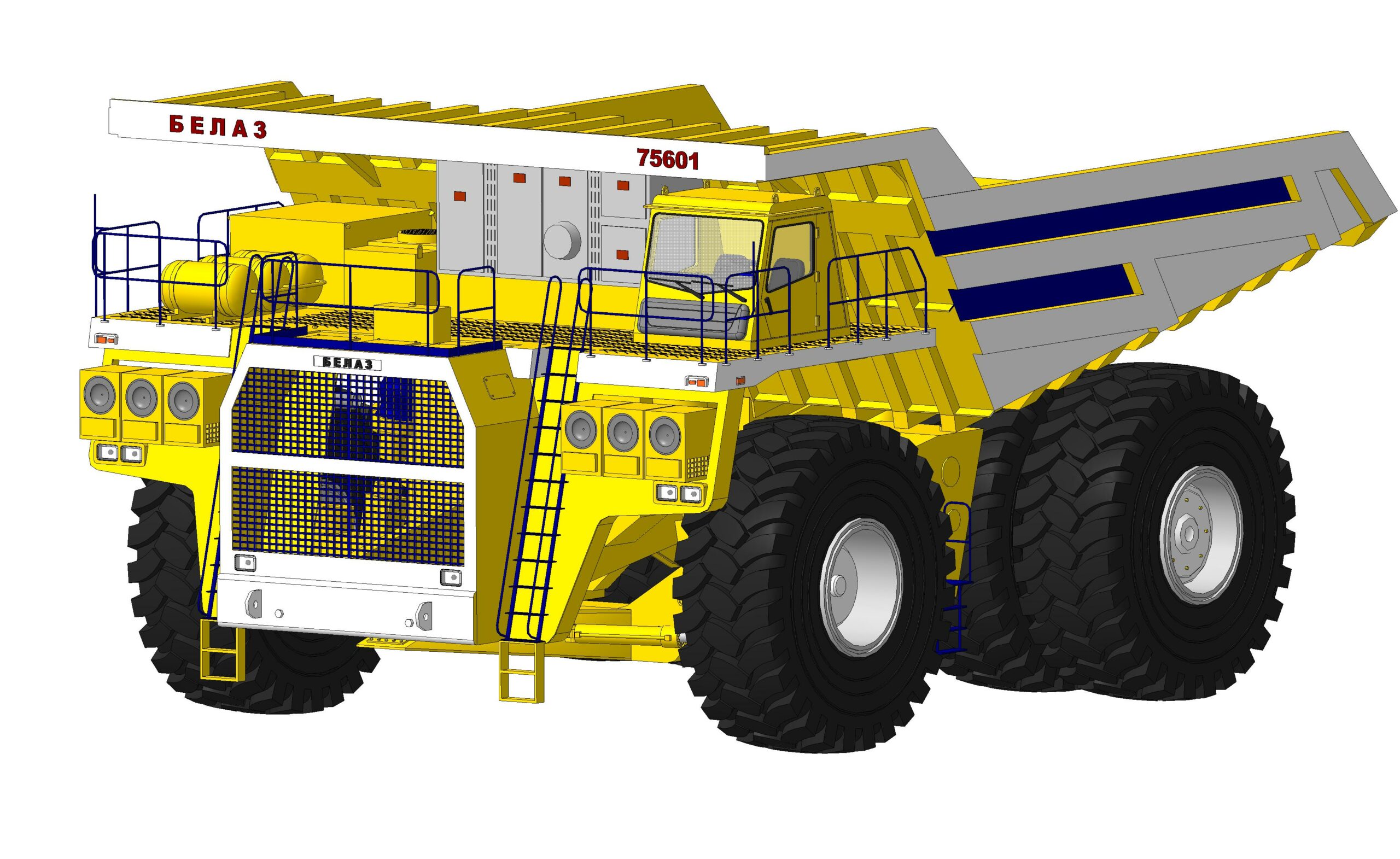 3D модель 3D модель автомобиля БелАЗ-75601