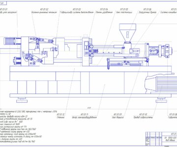 Чертеж Литьевая машина SK 1000-500 (Общий вид)