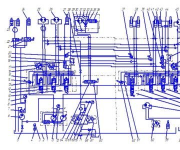 Чертеж Гидравлическая схема ЛП-19А