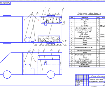 Чертеж Мобильная ремонтная станция на базе Ford Transit