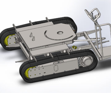3D модель Ходовая часть малогабаритной гусеничной машины