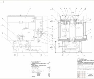 Чертеж Машина темперовальная М2-Т-250. Монтажная схема.