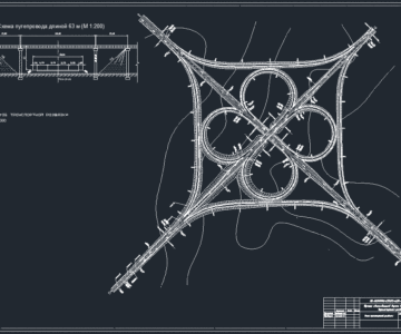 Чертеж Транспортная развязка Клеверный лист