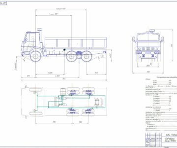 Чертеж КамАЗ 55102 ВО