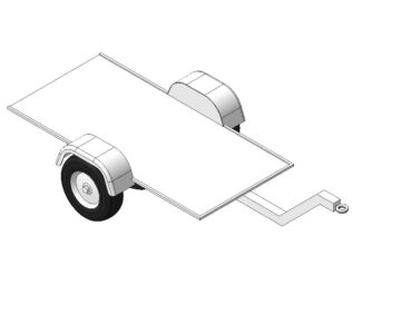 3D модель Прицеп ПТСТ-1х1,2Р