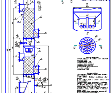 Чертеж Ректификационная колонна метанол-вода d=600 мм