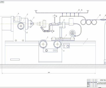 Чертеж Установка для наплавки одноосных деталей вращения