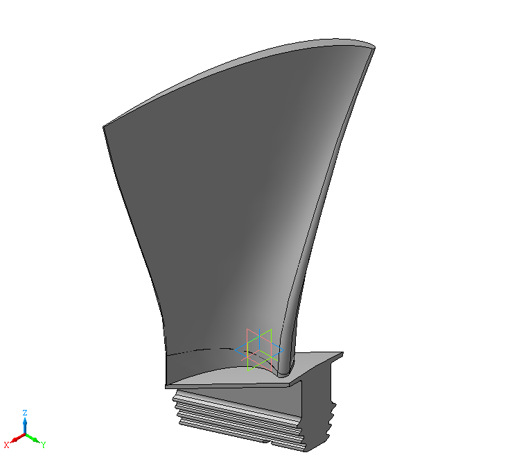 3D модель Лопатка третьей ступени турбины ГТУ