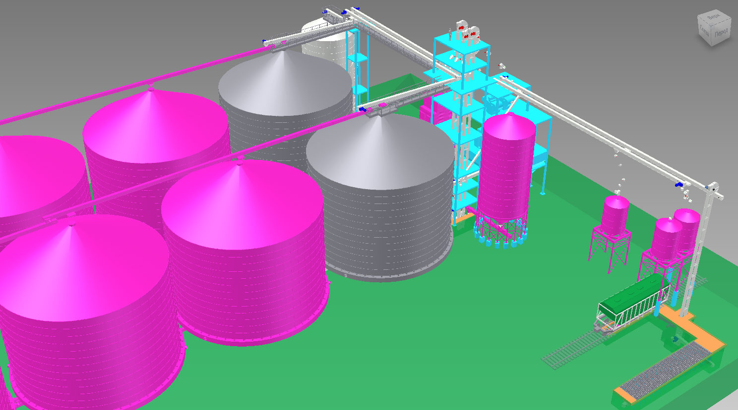 3D модель Элеваторный комплекс