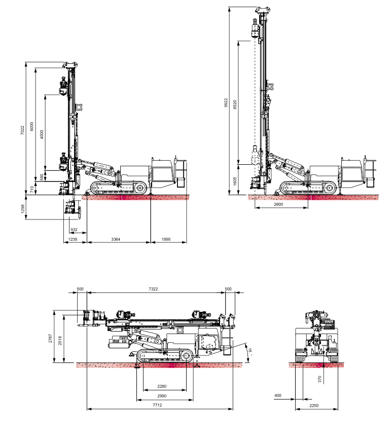 Чертеж Буровая установка Casagrande C6