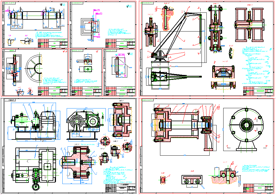 Чертеж Кран консольный полноповоротный г/п 630кг