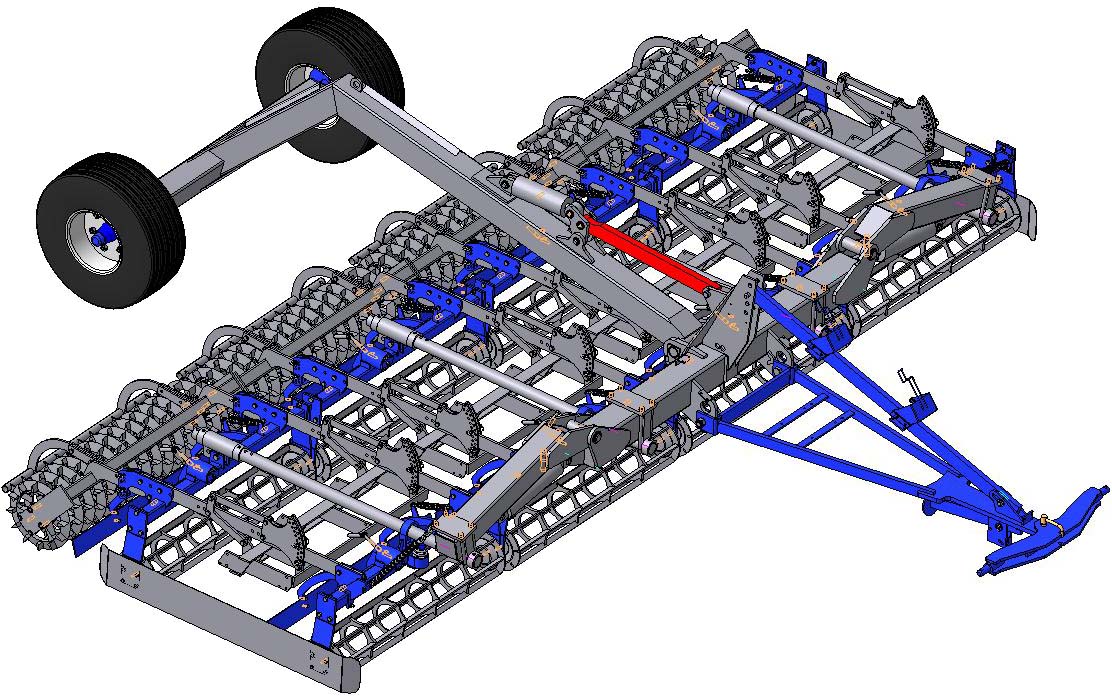 3D модель Агрегат для предпосевной обработки почвы LEMKEN K 600 A GFS