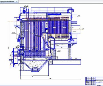 Чертеж Тепловой расчёт парового котельного агрегата ДКВР-10-13