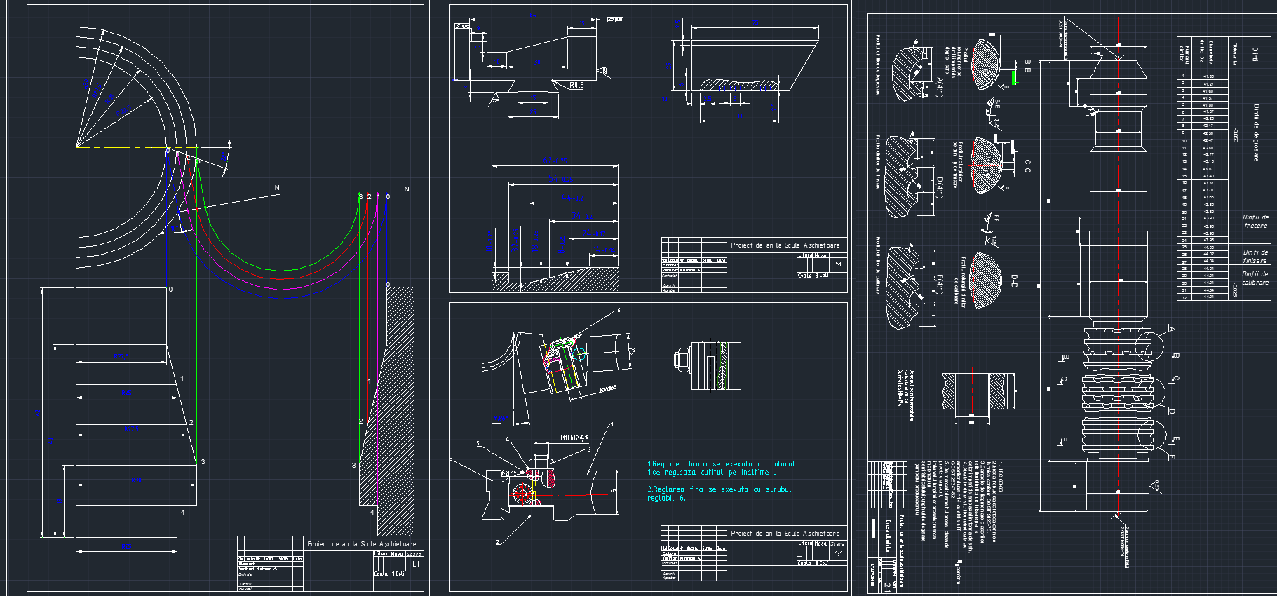 Чертеж Режуший инструмент (фасонный резец и протяжка)