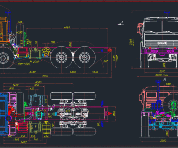 Чертеж Шасси КАМАЗ-43114