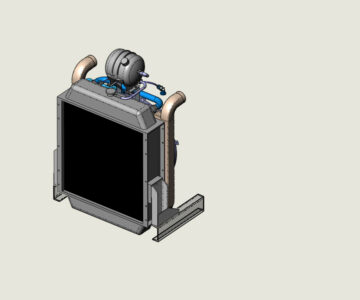3D модель Блок охлаждения для дизель-генератора на базе двигателя ЯМЗ 650