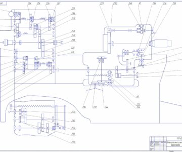 Чертеж Модернизация токарно-револьверного станка мод.1К341