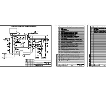 Чертеж Исполнительная схема обвязки котельной