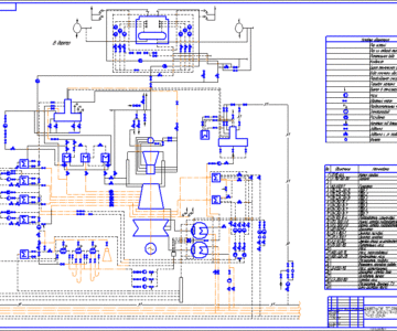 Чертеж Развёрнутая тепловая схема турбоустановки Т-110/120-13