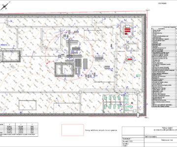 Чертеж Генеральный план площадки строительства нефтяной разведочной скважины