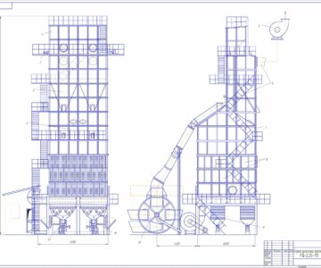 Чертеж Зерносушильный агрегат РД-2,25-70