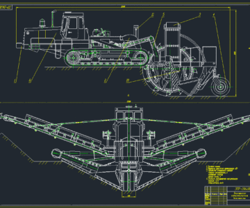 Чертеж Экскаватор многоковшовый роторный ЭТР-206
