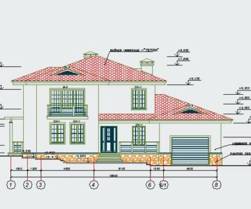 Чертеж готовый проект коттеджа