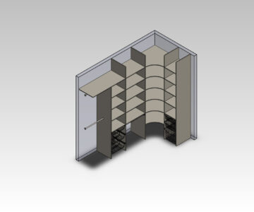 3D модель Гардероб угловой