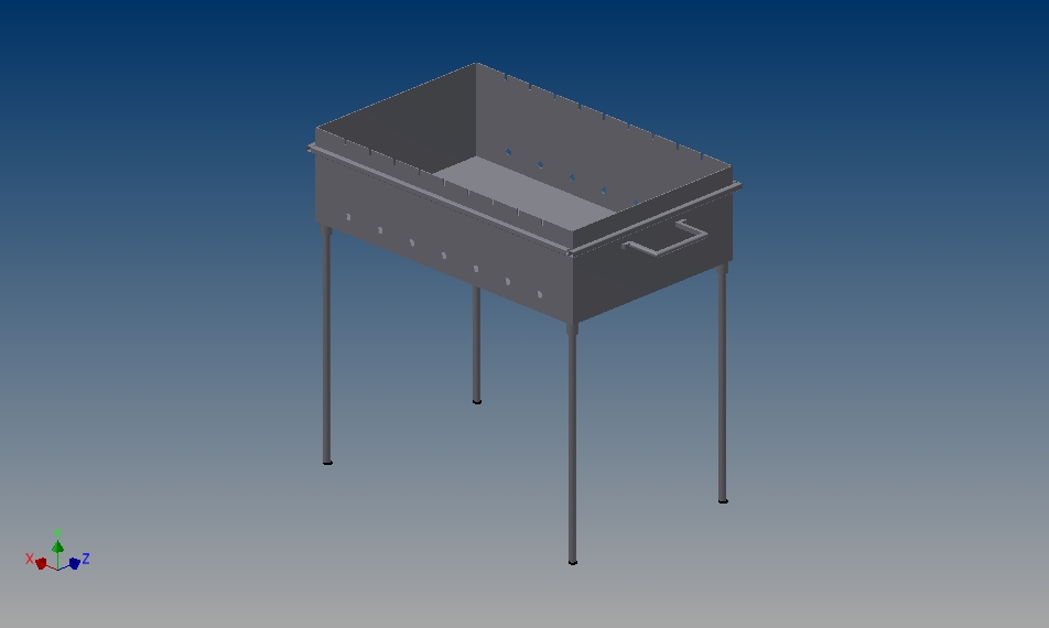 3D модель Мангал со съемными ножками