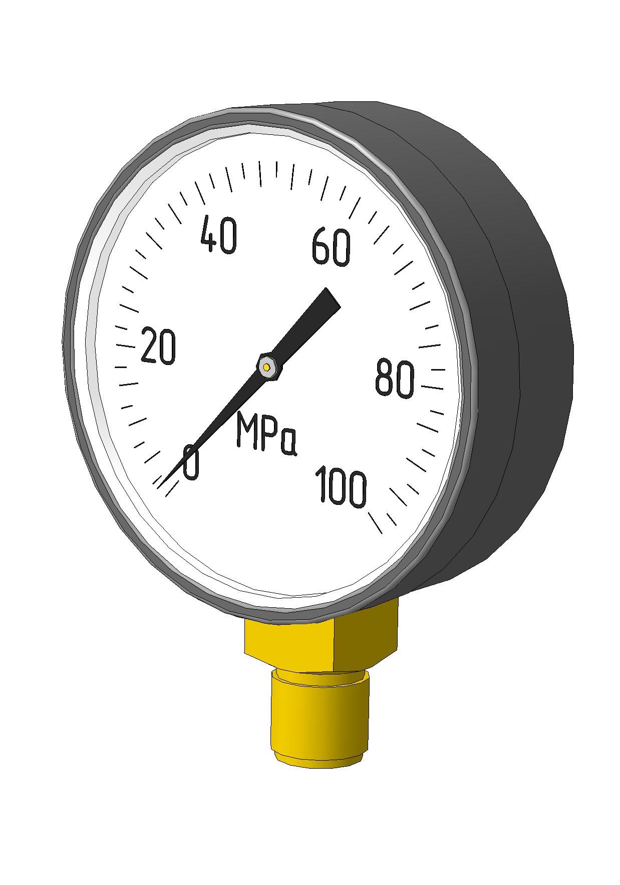 3D модель Манометр "ROSMA" 100MPa