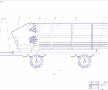 Чертеж "Обоснование генерального плана МТФ на 800 голов с модернизацией мобильного раздатчика кормов КТУ – 10А"