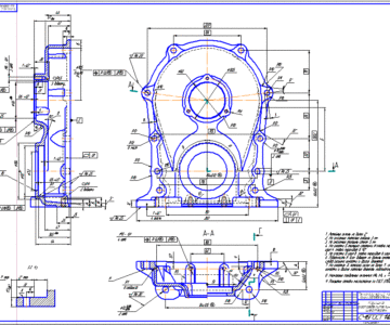 Чертеж Технологический процесс изготовления крышки распределительных шестерен Зил-130