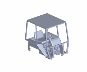3D модель Кабина МТЗ-1221 с рулевым механизмом и гидрораспределителем