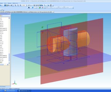 3D модель Пересечение поверхностей. Метод вспомогательных секущих плоскостей. Наглядное пособие по начертательной геометрии